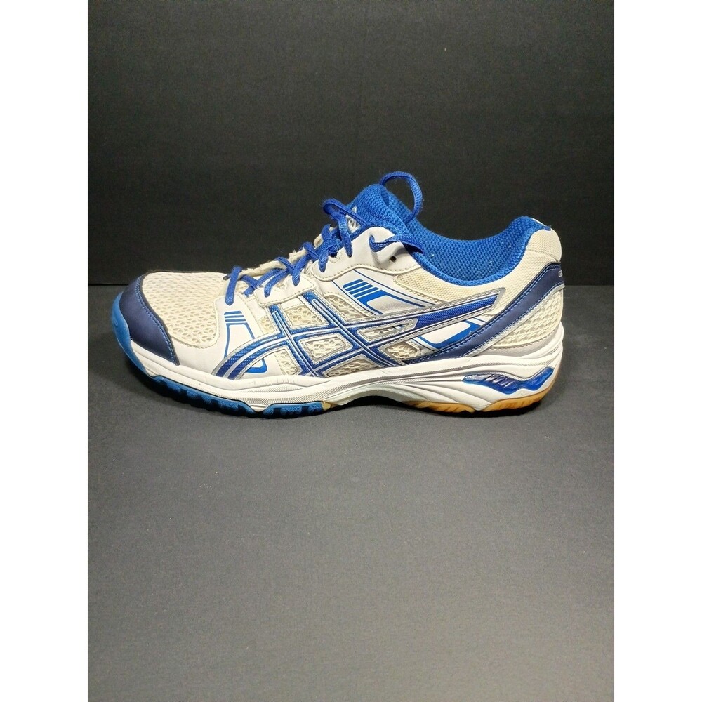 Asics GEL-1140V, B251N, Women's Indoor Volleyball Shoes, White/Blue, Sz  9.5